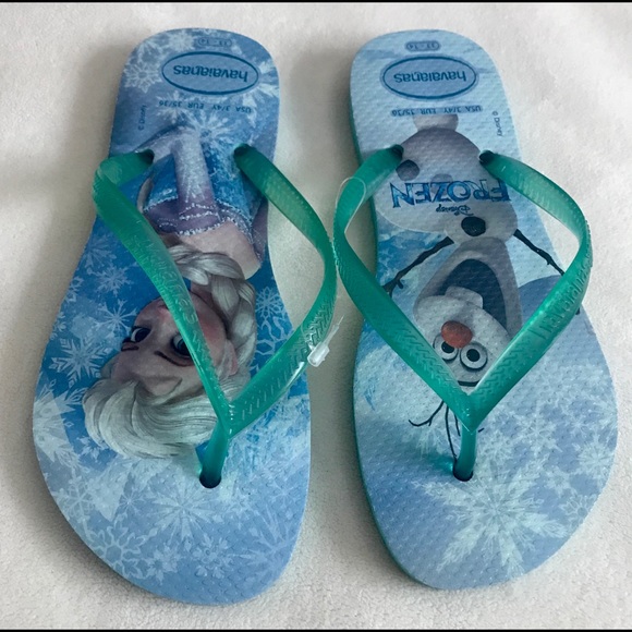 New Havaianas  Disney Frozen Flip Flops, NWOT - Picture 2 of 7